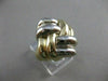 ESTATE WIDE LARGE 14K WHITE & YELLOW GOLD PUFF KNOT COCKTAIL RING 21MM #21391