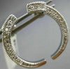 ANTIQUE .72CT DIAMOND 14KT WHITE GOLD 3D CLASSIC MOON SHAPE EARRINGS #21750