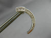 ANTIQUE .72CT DIAMOND 14KT WHITE GOLD 3D CLASSIC MOON SHAPE EARRINGS #21750