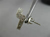 ANTIQUE .72CT DIAMOND 14KT WHITE GOLD 3D CLASSIC MOON SHAPE EARRINGS #21750