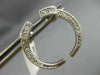 ANTIQUE .72CT DIAMOND 14KT WHITE GOLD 3D CLASSIC MOON SHAPE EARRINGS #21750