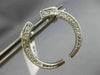 ANTIQUE .72CT DIAMOND 14KT WHITE GOLD 3D CLASSIC MOON SHAPE EARRINGS #21750