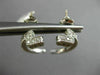 ANTIQUE .72CT DIAMOND 14KT WHITE GOLD 3D CLASSIC MOON SHAPE EARRINGS #21750