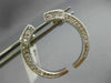 ANTIQUE .72CT DIAMOND 14KT WHITE GOLD 3D CLASSIC MOON SHAPE EARRINGS #21750