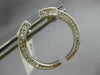ANTIQUE .72CT DIAMOND 14KT WHITE GOLD 3D CLASSIC MOON SHAPE EARRINGS #21750