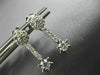 ANTIQUE .50CT DIAMOND 14KT WHITE GOLD SOLITAIRE FLOWER HANGING EARRINGS #17852