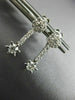 ANTIQUE .50CT DIAMOND 14KT WHITE GOLD SOLITAIRE FLOWER HANGING EARRINGS #17852