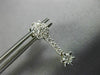 ANTIQUE .50CT DIAMOND 14KT WHITE GOLD SOLITAIRE FLOWER HANGING EARRINGS #17852
