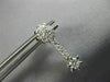 ANTIQUE .50CT DIAMOND 14KT WHITE GOLD SOLITAIRE FLOWER HANGING EARRINGS #17852