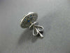 ANTIQUE 1.45CT DIAMOND & AAA SAPPHIRE 18KT WHITE GOLD 3D FLOWER EARRINGS #10817
