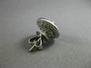 ANTIQUE 1.45CT DIAMOND & AAA SAPPHIRE 18KT WHITE GOLD 3D FLOWER EARRINGS #10817