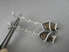 ESTATE WIDE MARQUISE 12.4CT AAA SMOKEY TOPAZ & DIAMOND 18KT W GOLD DROP EARRINGS