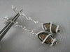 ESTATE WIDE MARQUISE 12.4CT AAA SMOKEY TOPAZ & DIAMOND 18KT W GOLD DROP EARRINGS