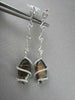 ESTATE WIDE MARQUISE 12.4CT AAA SMOKEY TOPAZ & DIAMOND 18KT W GOLD DROP EARRINGS