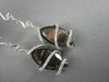 ESTATE WIDE MARQUISE 12.4CT AAA SMOKEY TOPAZ & DIAMOND 18KT W GOLD DROP EARRINGS