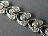 ANTIQUE WIDE 1.21CT DIAMOND 14KT WHITE GOLD HEART ETOILE TENNIS BRACELET #2500