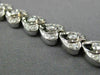 ANTIQUE WIDE 1.21CT DIAMOND 14KT WHITE GOLD HEART ETOILE TENNIS BRACELET #2500