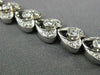 ANTIQUE WIDE 1.21CT DIAMOND 14KT WHITE GOLD HEART ETOILE TENNIS BRACELET #2500