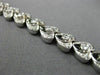 ANTIQUE WIDE 1.21CT DIAMOND 14KT WHITE GOLD HEART ETOILE TENNIS BRACELET #2500