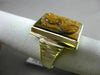 ANTIQUE LARGE BROWN CARNELIAN 14KT YELLOW GOLD 3D RECTANGULAR ROMAN SOLDIER RING