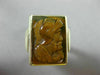 ANTIQUE LARGE BROWN CARNELIAN 14KT YELLOW GOLD 3D RECTANGULAR ROMAN SOLDIER RING