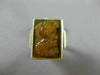 ANTIQUE LARGE BROWN CARNELIAN 14KT YELLOW GOLD 3D RECTANGULAR ROMAN SOLDIER RING