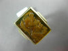 ANTIQUE LARGE BROWN CARNELIAN 14KT YELLOW GOLD 3D RECTANGULAR ROMAN SOLDIER RING