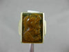 ANTIQUE LARGE BROWN CARNELIAN 14KT YELLOW GOLD 3D RECTANGULAR ROMAN SOLDIER RING