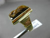 ANTIQUE LARGE BROWN CARNELIAN 14KT YELLOW GOLD 3D RECTANGULAR ROMAN SOLDIER RING