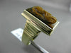 ANTIQUE LARGE BROWN CARNELIAN 14KT YELLOW GOLD 3D RECTANGULAR ROMAN SOLDIER RING