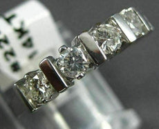 ESTATE WIDE .74CT DIAMOND 14K WHITE GOLD 5 STONE CHANNEL ANNIVERSARY RING #22470
