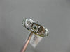 ANTIQUE .10CT OLD MINE DIAMOND 14KT WHITE GOLD FILIGREE 3 STONE ENGAGEMENT RING