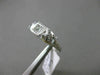 ANTIQUE .10CT OLD MINE DIAMOND 14KT WHITE GOLD FILIGREE 3 STONE ENGAGEMENT RING