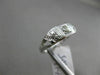 ANTIQUE .10CT OLD MINE DIAMOND 14KT WHITE GOLD FILIGREE 3 STONE ENGAGEMENT RING