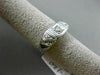 ANTIQUE .10CT OLD MINE DIAMOND 14KT WHITE GOLD FILIGREE 3 STONE ENGAGEMENT RING