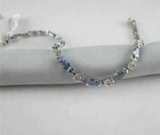 ANTIQUE 14KT WHITE 4.65CTW DIAMOND & TANZANITE BRACELET