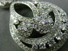 ANTIQUE LARGE 2.70CT DIAMOND 14KT WHITE GOLD MULTI FLOWER CLUSTER PENDANT #20199