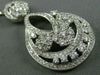 ANTIQUE LARGE 2.70CT DIAMOND 14KT WHITE GOLD MULTI FLOWER CLUSTER PENDANT #20199