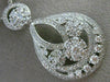ANTIQUE LARGE 2.70CT DIAMOND 14KT WHITE GOLD MULTI FLOWER CLUSTER PENDANT #20199