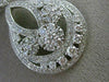 ANTIQUE LARGE 2.70CT DIAMOND 14KT WHITE GOLD MULTI FLOWER CLUSTER PENDANT #20199
