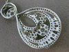 ANTIQUE LARGE 2.70CT DIAMOND 14KT WHITE GOLD MULTI FLOWER CLUSTER PENDANT #20199