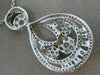 ANTIQUE LARGE 2.70CT DIAMOND 14KT WHITE GOLD MULTI FLOWER CLUSTER PENDANT #20199