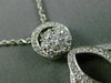 ANTIQUE LARGE 2.70CT DIAMOND 14KT WHITE GOLD MULTI FLOWER CLUSTER PENDANT #20199