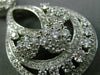 ANTIQUE LARGE 2.70CT DIAMOND 14KT WHITE GOLD MULTI FLOWER CLUSTER PENDANT #20199