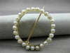 ANTIQUE 14KT YELLOW GOLD & NATURAL AAA SOUTH SEA PEARL CIRCLE OF LIFE PIN #22742