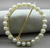 ANTIQUE 14KT YELLOW GOLD & NATURAL AAA SOUTH SEA PEARL CIRCLE OF LIFE PIN #22742