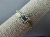 ESTATE .29CT WHITE BLUE DIAMOND 18K WHITE GOLD 3D SQUARE FRIENDSHIP PROMISE RING