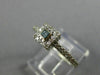 ESTATE .29CT WHITE BLUE DIAMOND 18K WHITE GOLD 3D SQUARE FRIENDSHIP PROMISE RING