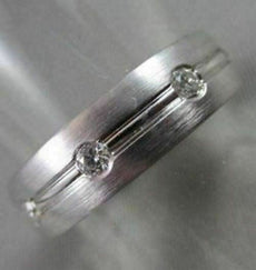 6mm HAND CRAFTED .30CT F VVS DIAMOND 14KT WHITE GOLD RING BAND AMAZING!!!!!!!!!!