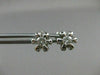 ANTIQUE .35CT DIAMOND SOLITAIRE FLOWER 14KT WHITE GOLD EARRINGS BEAUTIFUL! #6408